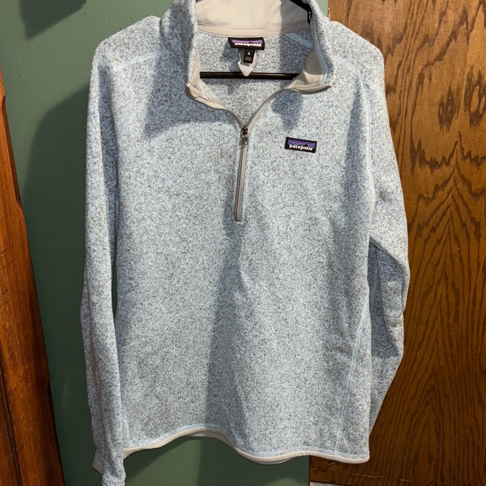 Patagonia Men's Light Gray Zip-Up Sweater